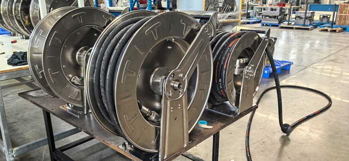 Stainless steel hose reel